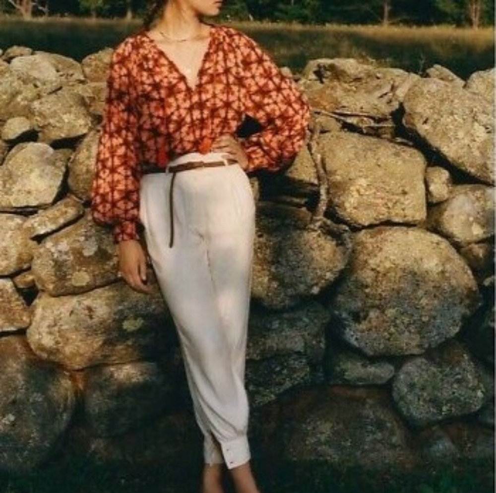 Anthropologie Cream Pants